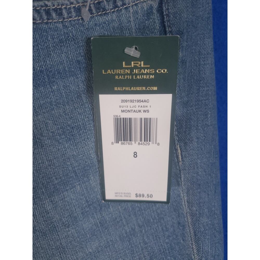 LRL Lauren Jeans Ralph Lauren Montauk Rope Belt Women’s Denim Jeans Size 8 NEW - Picture 4 of 16